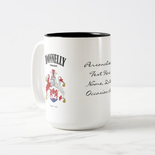 Donnelly Family Crest Translation  Meaning Two_Tone Coffee Mug