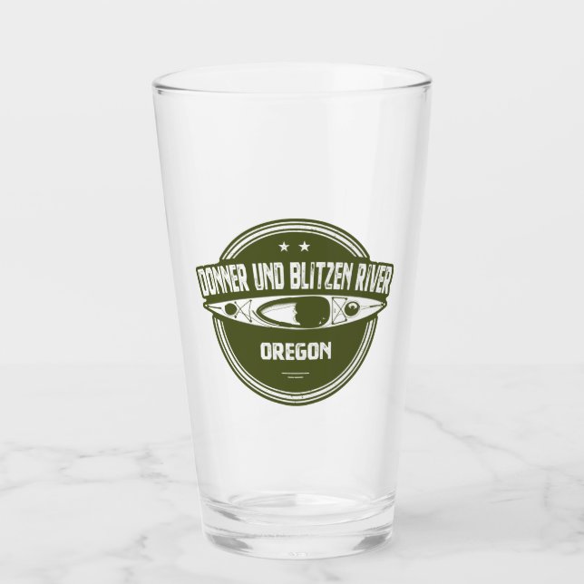 Donner und Blitzen River Oregon Kayaking Glass (Front)