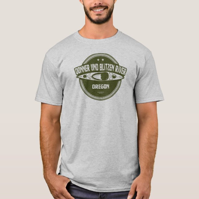 Donner und Blitzen River Oregon Kayaking T-Shirt (Front)