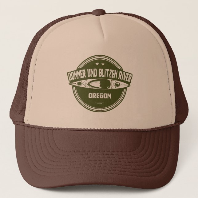 Donner und Blitzen River Oregon Kayaking Trucker Hat (Front)