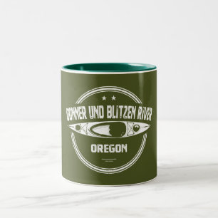 Donner und Blitzen River Oregon Kayaking Two-Tone Coffee Mug