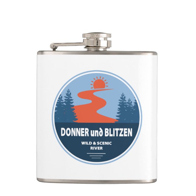 Donner und Blitzen Wild and Scenic River Oregon Flask (Front)