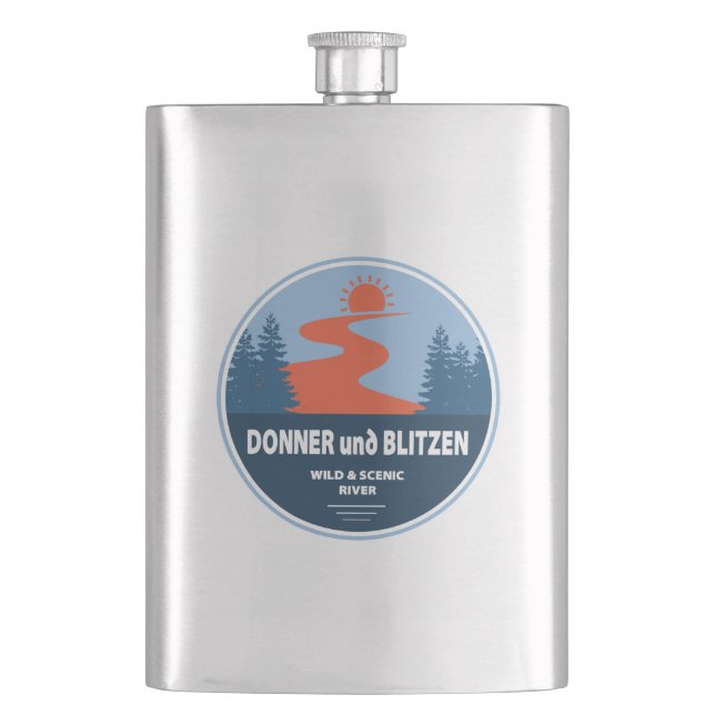 Donner und Blitzen Wild and Scenic River Oregon Flask (Front)