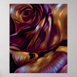 Donnybrook Rose Abstract Art Poster