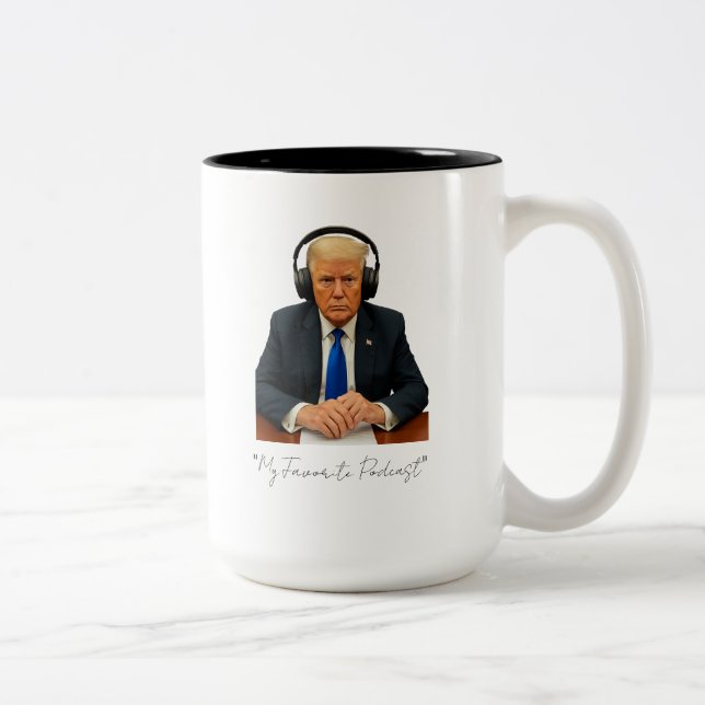 Donny's Favorite Podcast Two-Tone Coffee Mug (Right)