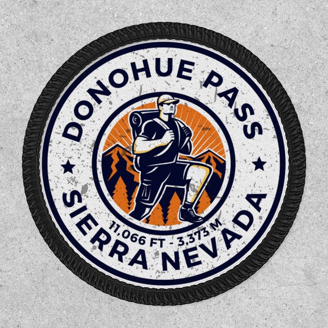 Donohue Pass hiking siera nevada alpine trials  Patch (Front)