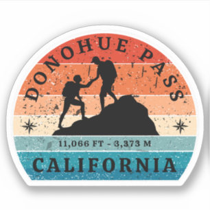 Donohue Pass hiking siera nevada alpine trials Sticker