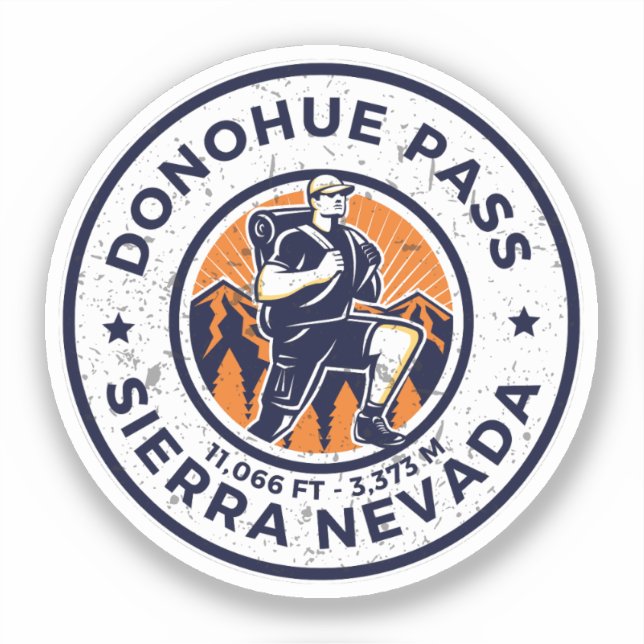 Donohue Pass hiking siera nevada alpine trials  Sticker (Front)