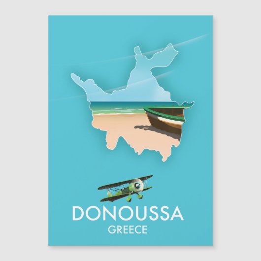 Donoussa Greece travel map (Front)