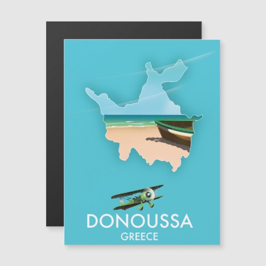 Donoussa Greece travel map (Front/Back)