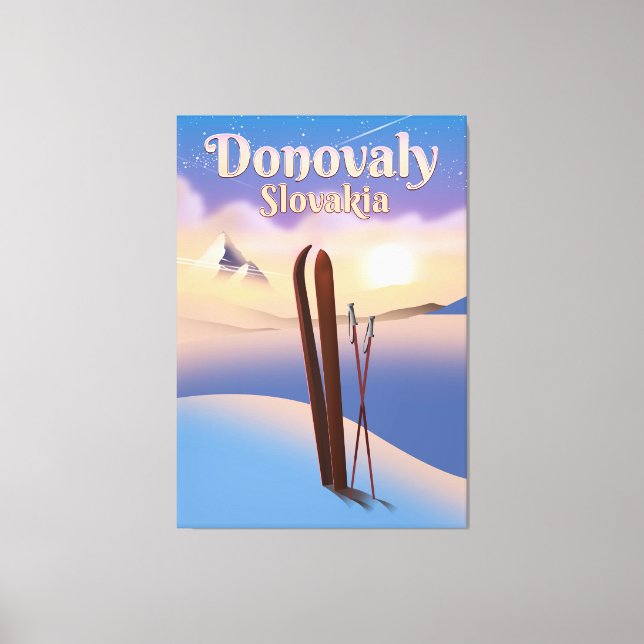 Donovaly Slovakia Ski poster. Canvas Print (Front)