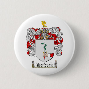 DONOVAN FAMILY CREST -  DONOVAN COAT OF ARMS BUTTON