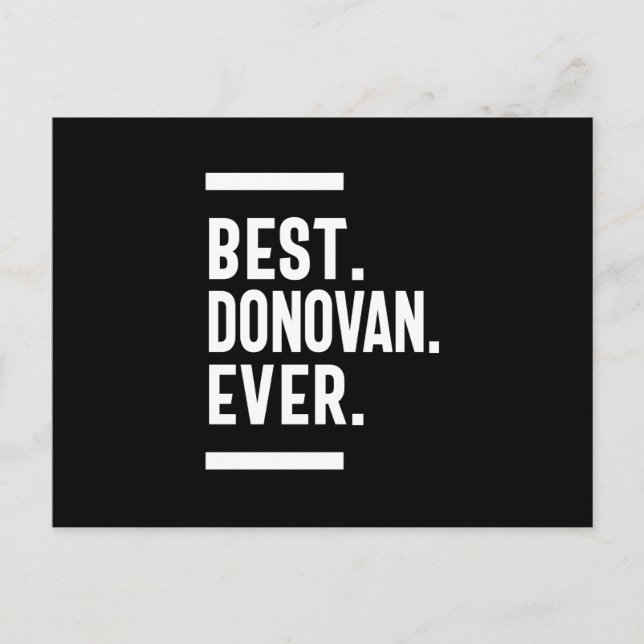 Donovan Personalized Name Birthday Gift Postcard (Front)