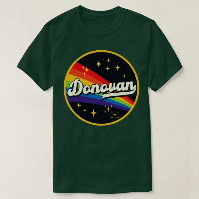 Donovan Rainbow In Space Vintage Style T-Shirt (Design Front)
