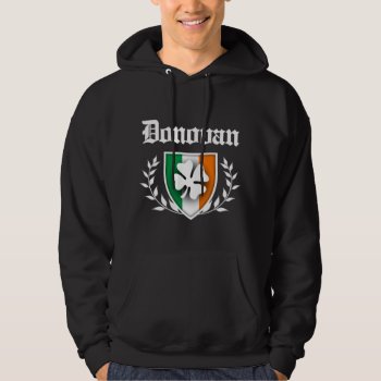 Donovan Shamrock Crest Hoodie by RobotFace at Zazzle