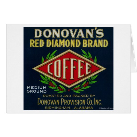 Donovan's Coffee LabelBirmingham, AL (Front Horizontal)