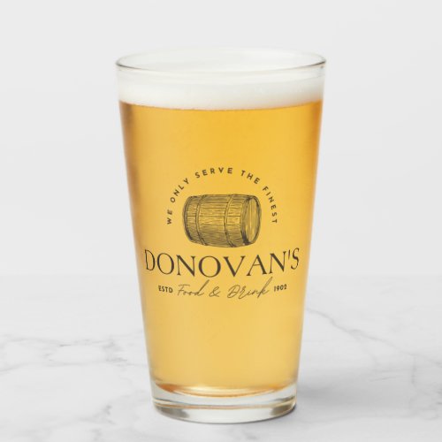 Donovans Pub Beer Glass