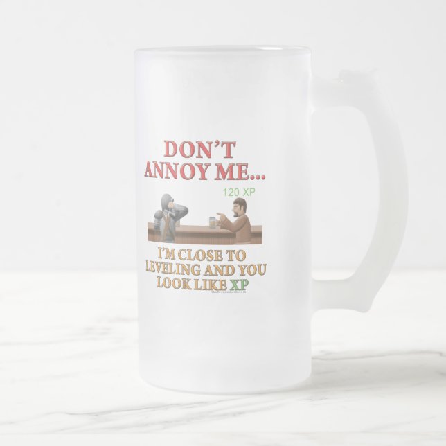Don't Annoy Me Frosted Glass Beer Mug (Right)