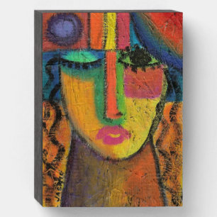 Don't Ask Abstract Acrylic Painting on OSB Wooden Box Sign