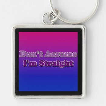 Don't Assume Keychain by jricher1321 at Zazzle