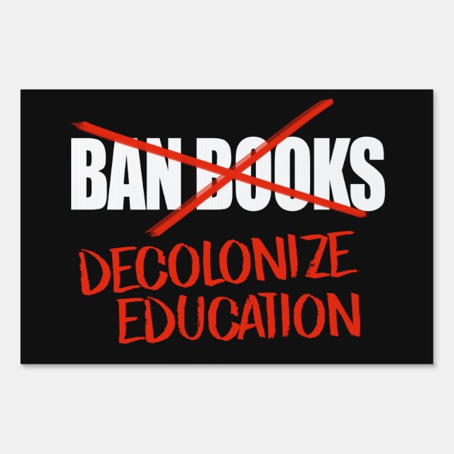 Don't ban books Decolonize Education Classic Round Sign (Front)