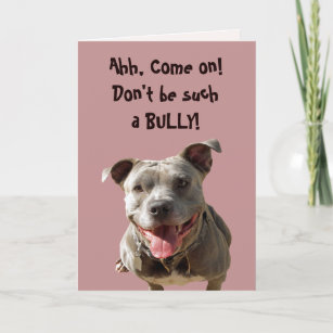 Funny Pitbull Birthday Cards | Zazzle