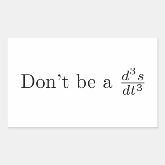 Don't be a jerk rectangular sticker (Front)