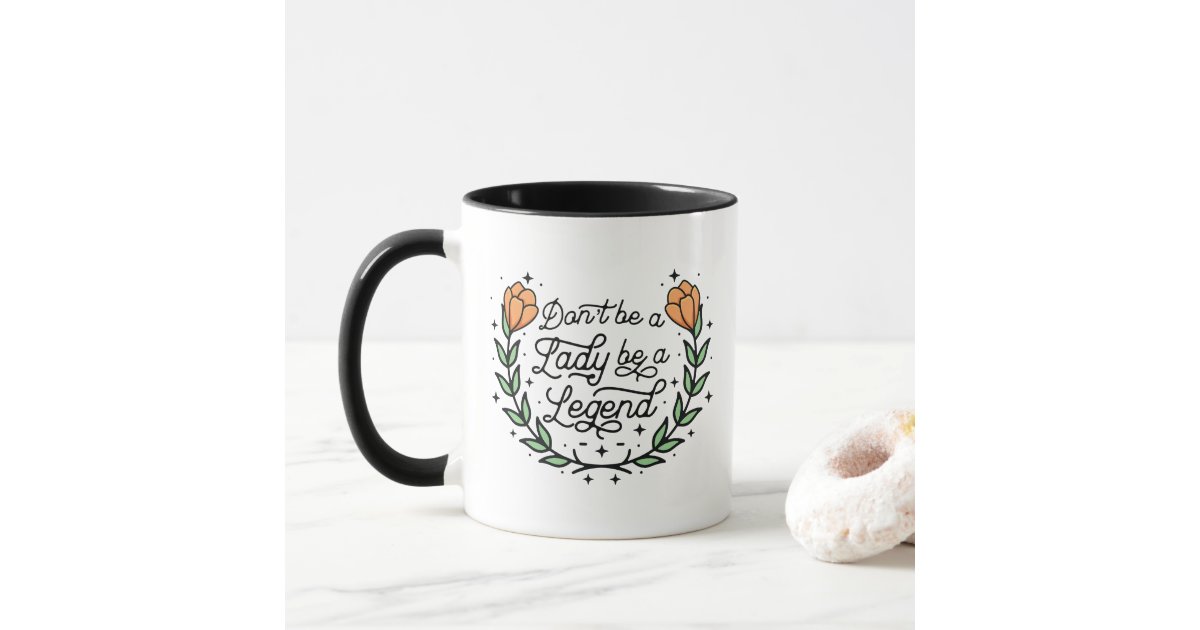 Slay Coffee Mug, Cute Floral Positivity Women Quote Cup