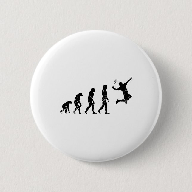 Don't Be A Net Picker Badminton Player Shuttle Rac Button (Front)