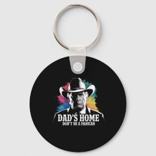 Don't Be A Panican Trump Cowboy Dad Father's Day U Keychain