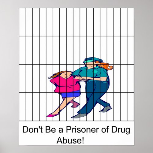 Dont be a prisoner of Drug Abuse Poster