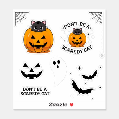 Dont Be A Scaredy Cat Sticker Cutouts