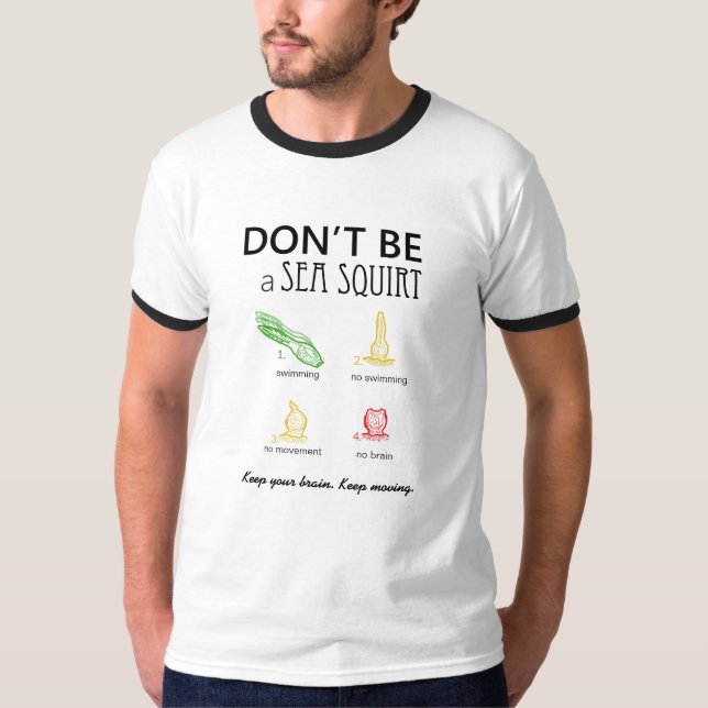Don't Be A Sea Squirt | 4-Square Color Images T-Shirt (Front)