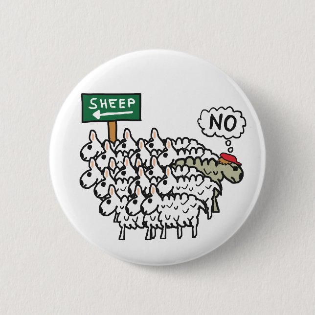 Don't Be A Sheep Button (Front)