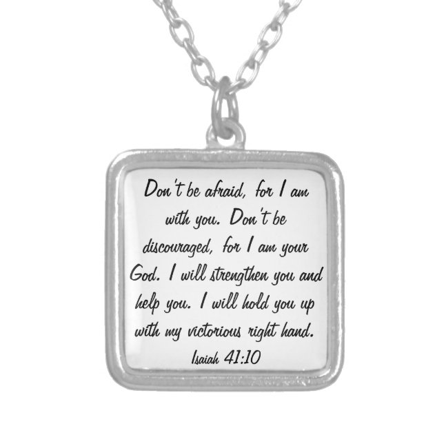 Don't be afraid for God is with you necklace (Front)