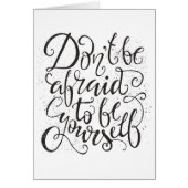 Don'T Be Afraid To Be Yourself (Front)