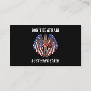 Dont Be Afraid Us Flag Christian Business Card