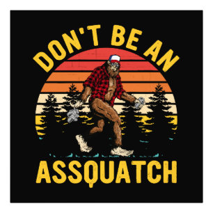 Don't Be An Assquatch Photo Print