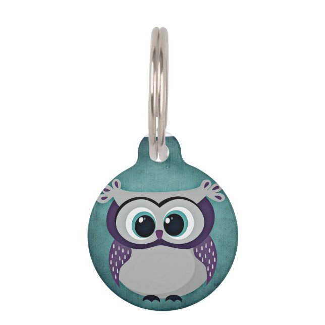 Don't Be Blue Owl Pet Tag (Front)