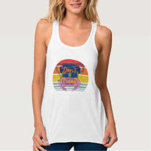 Don't Be Crabby Tank Top - Nautical Humor Tee