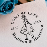Don't Be Late Alice In Wonderland Save Our Date Self-inking Stamp<br><div class="desc">Have your guest mark their calendars for your very important date with our beautifully designed vintage Alice in Wonderland-themed wedding save the date self-inking stamp. Perfect for an Alice in Wonderland-themed wedding. We've meticulously restored the iconic Alice in Wonderland illustration by hand sketching and bringing it to life. Customize with...</div>