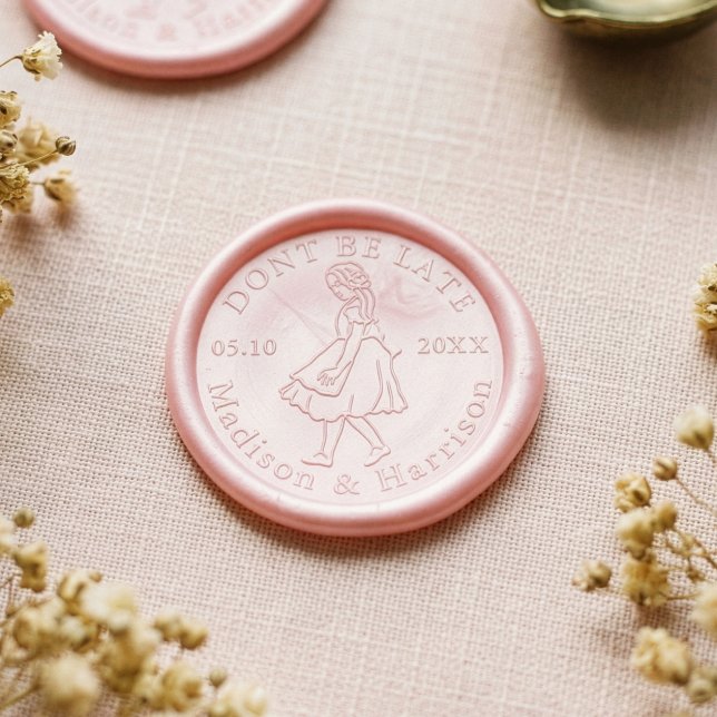 Don't Be Late Alice In Wonderland Save Our Date Wax Seal Sticker (Don't Be Late Alice In Wonderland Save Our Date Wax Seal Sticker)