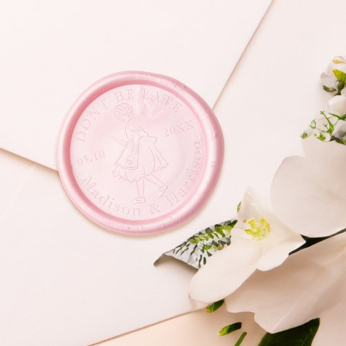 Dont Be Late Alice In Wonderland Save Our Date Wax Seal Sticker