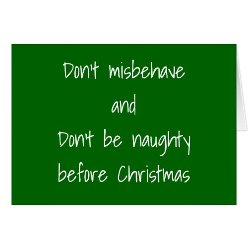 DONT BE NAUGHTY AT CHRISTMAS_JUST WITH ME