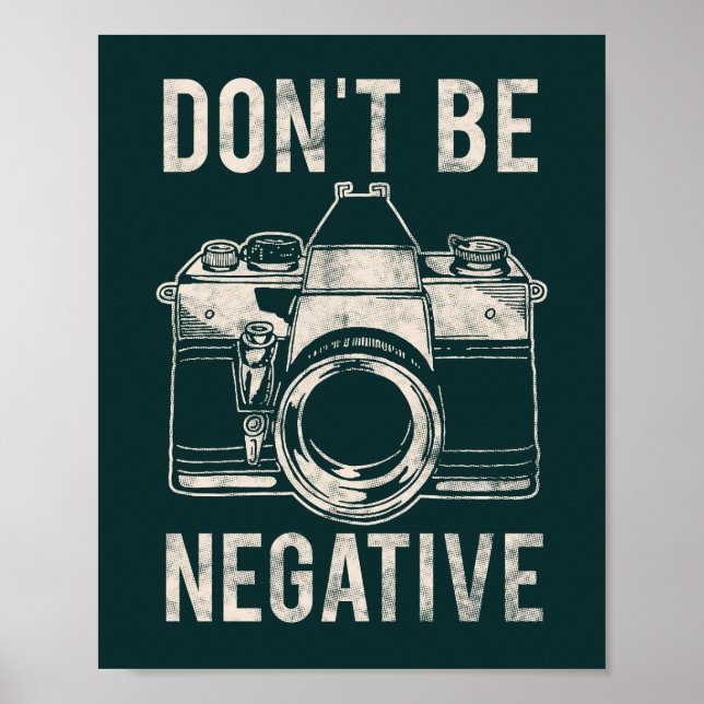 Don't Be Negative Motivation Poster (Front)