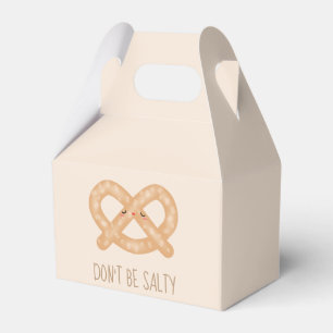 Don't Be Salty Funny Cute Pretzel Food Humor Favor Boxes