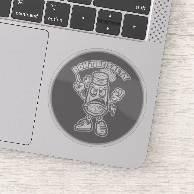 Don't Be Salty, Funny Illustration Sticker (Detail)