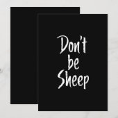 Dont be sheep | Humor Quotes About Sheep Gift (Front/Back)