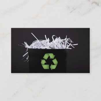 Don't Be Trashy - Recycle Business Card by wheresmymojo at Zazzle