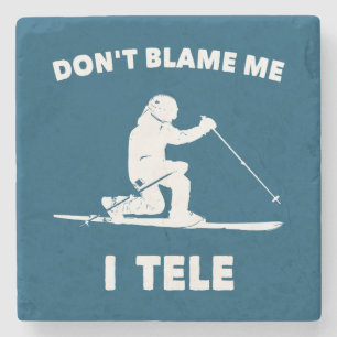 Don't Blame Me I Tele Stone Coaster